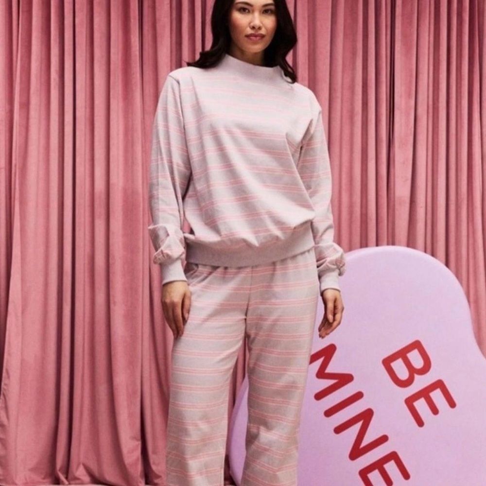 Parke Valentines Mockneck and Boxer Pants Set - Darling